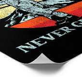 スノーボードヴィンテージレトロWの子ども ポスター (角)