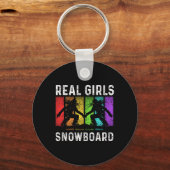 スノーボードヴィンテージ実在レトロガールズSn キーホルダー (正面)