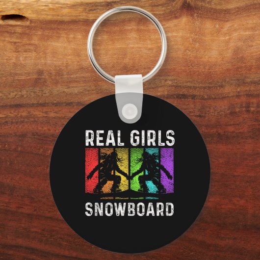 スノーボードヴィンテージ実在レトロガールズSn キーホルダー (正面)