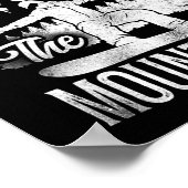 スノーボードヴィンテージ山1 ポスター (角)