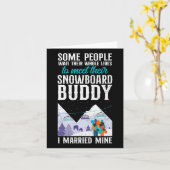 スノーボードヴィンテージ結婚妻バディ カード (黄色い花)