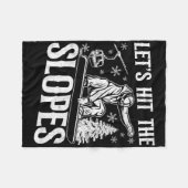 スノーボードヴィンテージ19 フリースブランケット (正面(横))