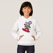 スノーボード付きスノーボーダーとしてのマウス (正面フル)