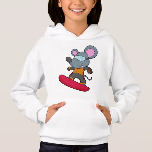 スノーボード付きスノーボーダーとしてのマウス (正面)