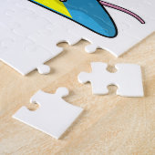 スノーボード付きスノーボーダーとしてのマウス ジグソーパズル (側面)