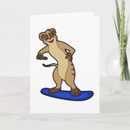 スノーボード付きスノーボーダーとしてのメルカート カード (正面)