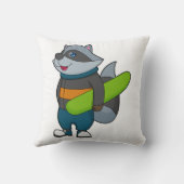 スノーボード付きスノーボーダーとしてのルーン クッション (裏面)