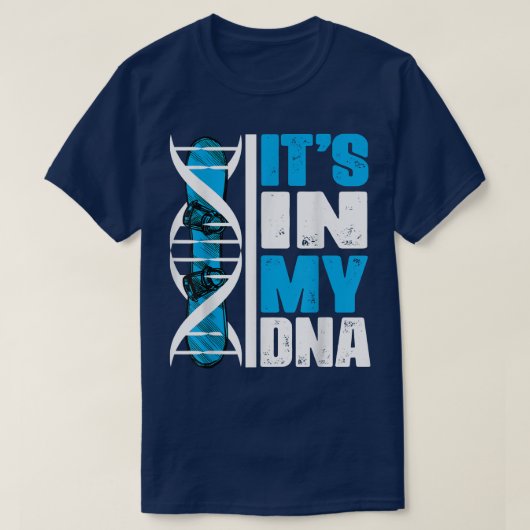 スノーボード冬スポーツスノーボードDNA Tシャツ (デザイン正面)