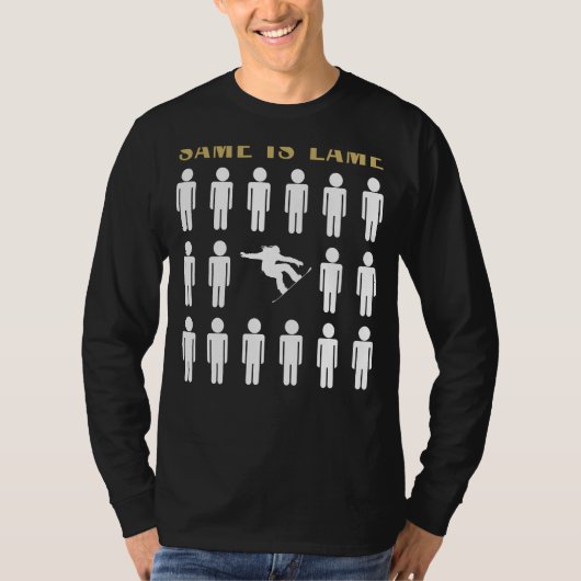 スノーボード同じラメTシャツ – Lに入れる Tシャツ (正面)