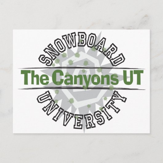 スノーボード大学 – The Canyons UT ポストカード (正面)