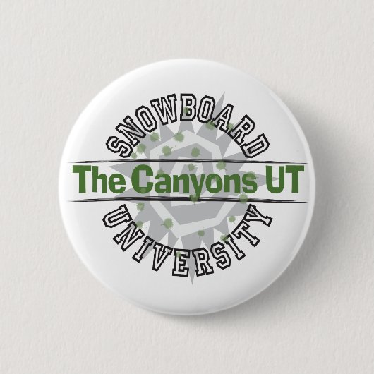 スノーボード大学 – The Canyons UT 缶バッジ (正面)