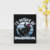 スノーボード好きならスノーボーでスノーボードしたほうがいい カード (黄色い花)