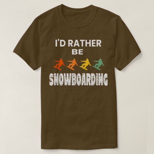 スノーボード好きのスキーをしたい Tシャツ (デザイン正面)