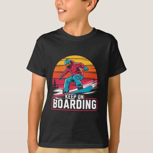 スノーボード好きユーモアデザイン 面白いスノーボーダー Tシャツ (正面)