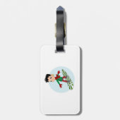スノーボード少年の漫画 ラゲッジタグ (裏面縦)