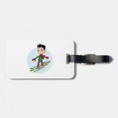 スノーボード少年の漫画 ラゲッジタグ (裏面横)