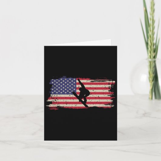 スノーボード愛国的ヴィンテージアメリカ カード (正面)