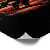 スノーボード愛国的ヴィンテージアメリカ ポスター (角)