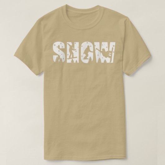 スノーボード愛好家のための雪 Tシャツ (デザイン正面)