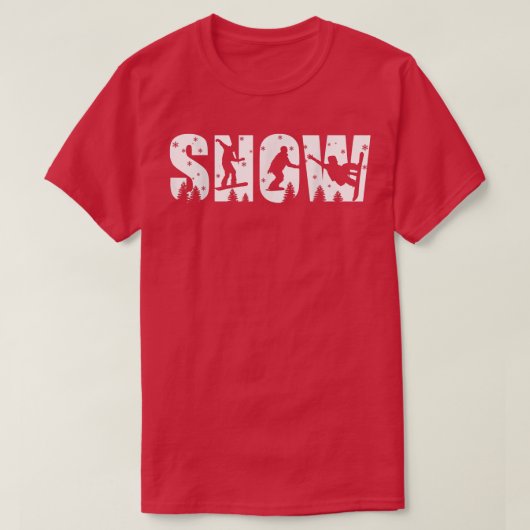 スノーボード愛好家のための雪 Tシャツ (デザイン正面)