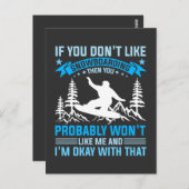 スノーボード愛好家のための面白い名言 ポストカード (正面/裏面)