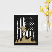 スノーボード旗冬スノーボードスポーツスキーギフト カード (黄色い花)