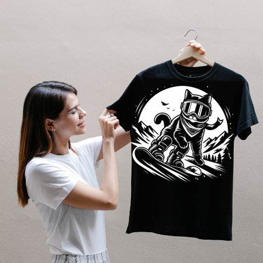 スノーボード猫Tシャツ Tシャツ