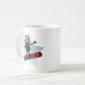 スノーボード猿のマグ コーヒーマグカップ (正面左)