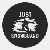 スノーボード用スノーボードヴィンテージジャストスノーボード ラウンドシール (正面)