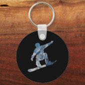 スノーボード用マウンテンTシャツ – スノーボード用ギフト キーホルダー (正面)