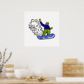 スノーボード航跡 ポスター (キッチン)