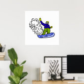 スノーボード航跡 ポスター (ホームオフィス)