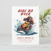 スノーボード誕生日パーティーに乗る 招待状 (スタンド正面)