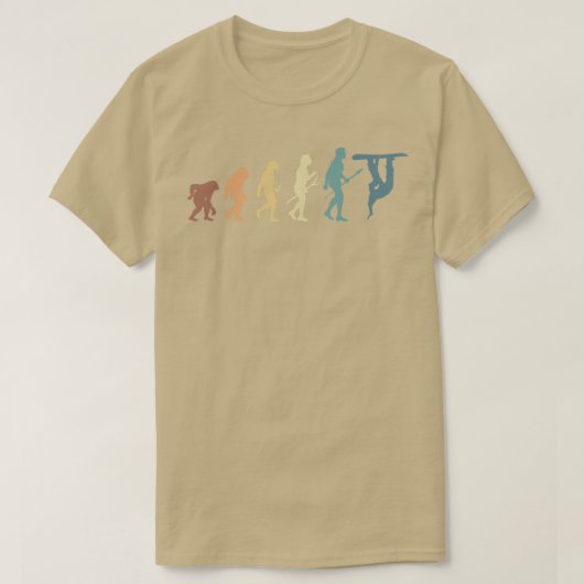 スノーボード進化スノーボーダースノーウィンタースポ Tシャツ (デザイン正面)