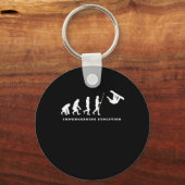 スノーボード進化ヴィンテージスノーボードギフト キーホルダー (正面)