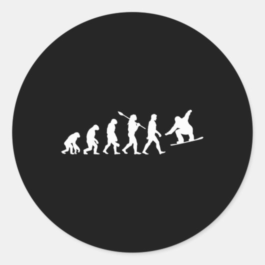 スノーボード進化 ラウンドシール (正面)