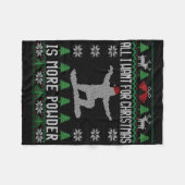 スノーボード醜いクリスマススノーボードギフトスノーボア フリースブランケット (正面(横))