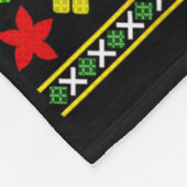 スノーボード醜いクリスマスセーターパターン忍者Sno フリースブランケット (角)