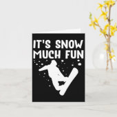 スノーボード雪の多いおもしろい – スノーボードスノーボ カード (黄色い花)