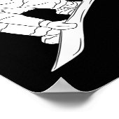 スノーボード雪山ウィンタースポーツおもしろい雪 ポスター (角)