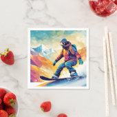 スノーボード16番誕生日紙ナプキンス スタンダードカクテルナプキン (インサイチュ)