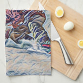 スノーボード キッチンタオル (四つ折り)