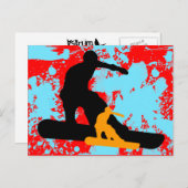 スノーボード:シャドウスタンス ポストカード (正面/裏面)