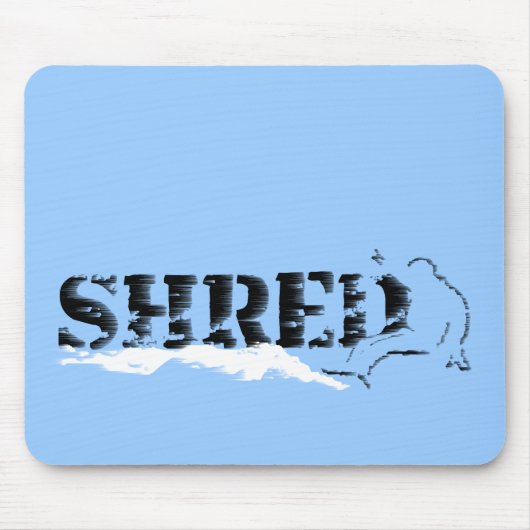 スノーボード。シュレッド。 マウスパッド (正面)