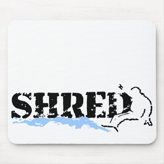 スノーボード。シュレッド。 マウスパッド (正面)