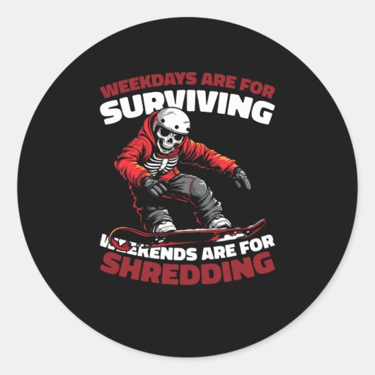 スノーボード – スノーボードウィンタースポーツスノーボーダー ラウンドシール (正面)