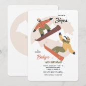 スノーボード デュオ ご招待 招待状 (正面/裏面)