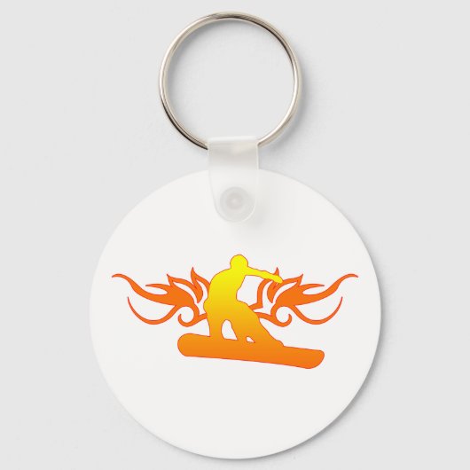 スノーボード。トライバル。 キーホルダー (正面)