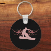 スノーボード。トライバル。 キーホルダー (正面)