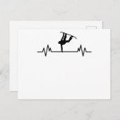 スノーボード ハートビート 面白い スポーツ スノーボード ギフト ポストカード (正面/裏面)